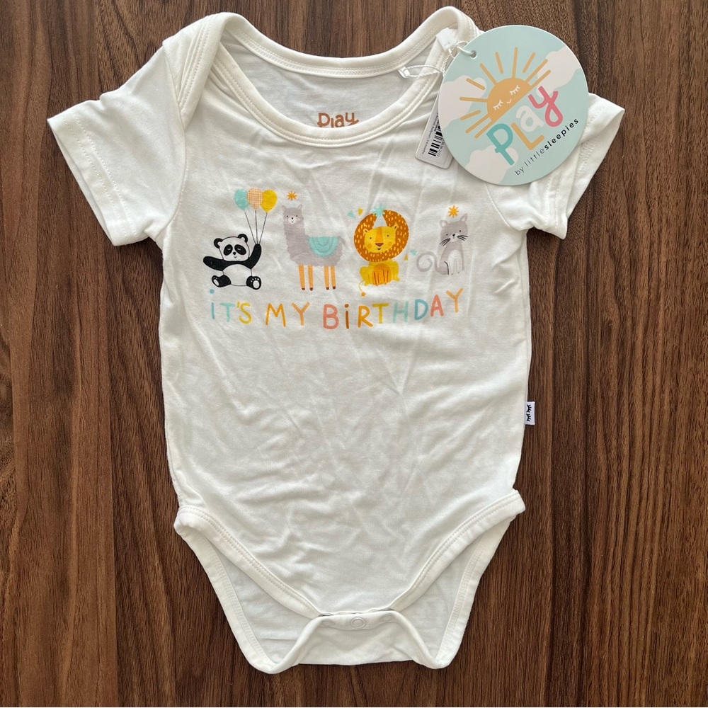 Little Sleepies birthday onesie